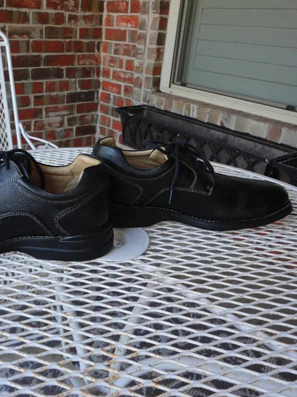 JOHNSTON & MURPHY Black Leather Lace Up Oxford Dress Shoes Size 8.5
